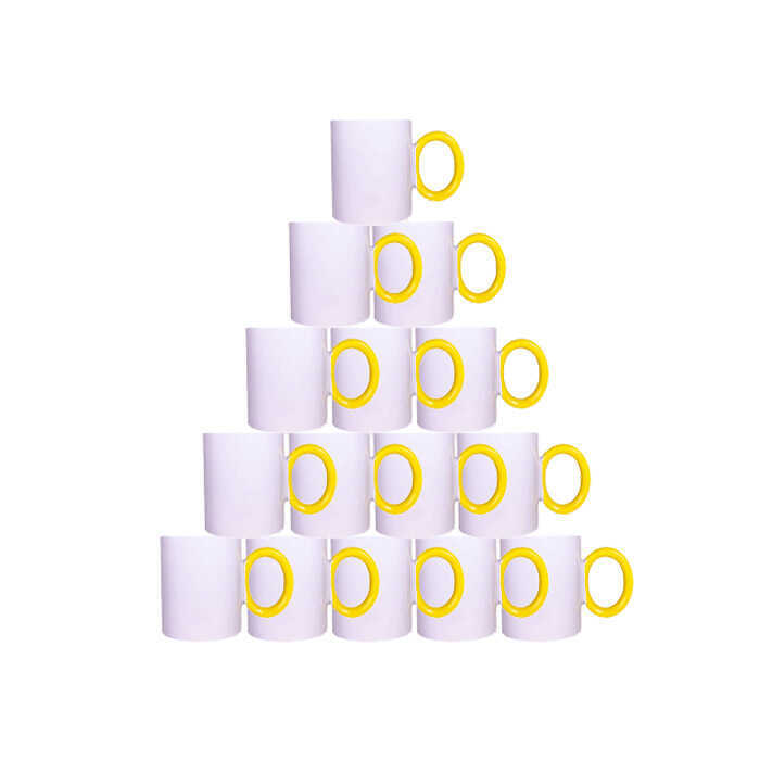 Sublimasyon-Sari-Yuvarlak-Sapli-Kupa-UC-Kutusuz-2