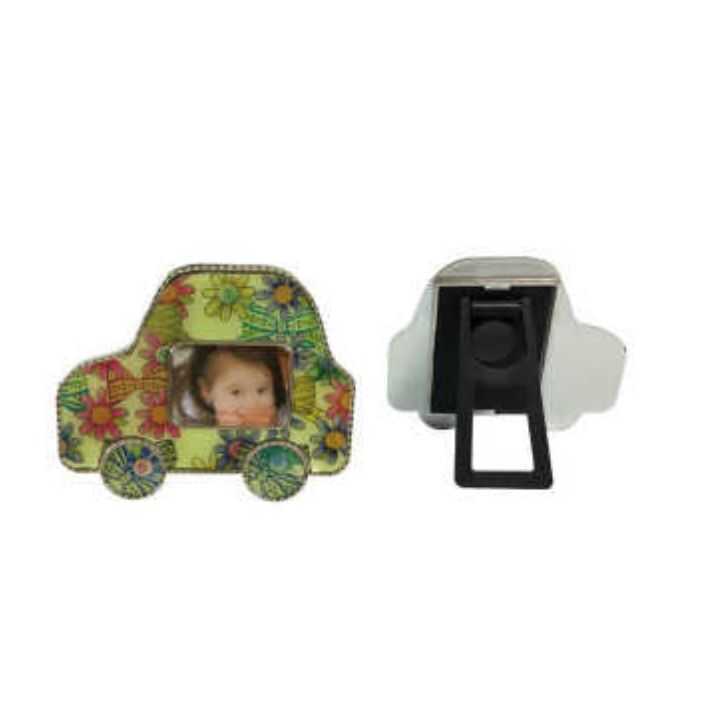 Yeşil Arabalı Bebek Magnet Çerçevesi
