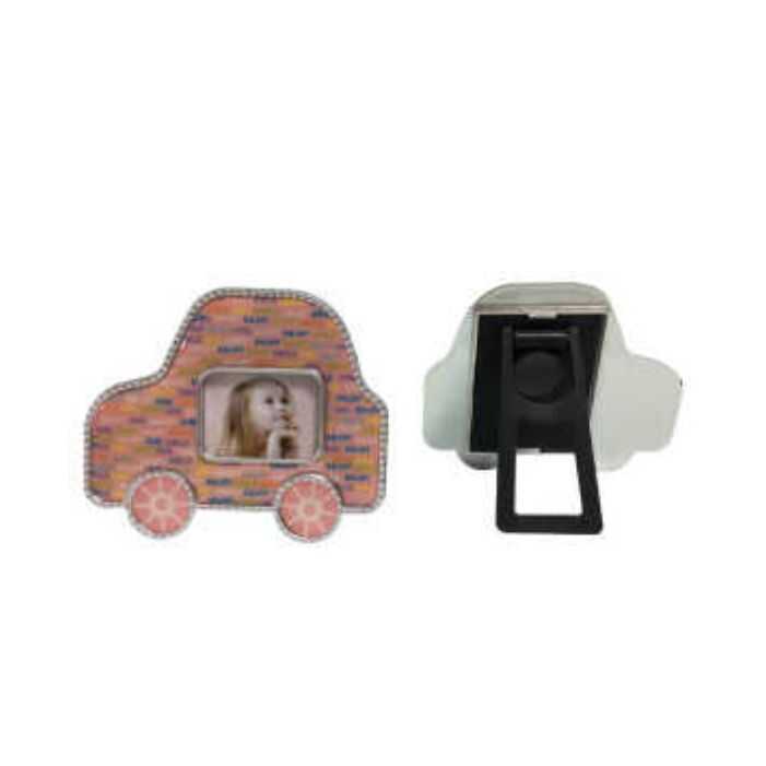 Pembe Arabalı Bebek Magnet Çerçevesi